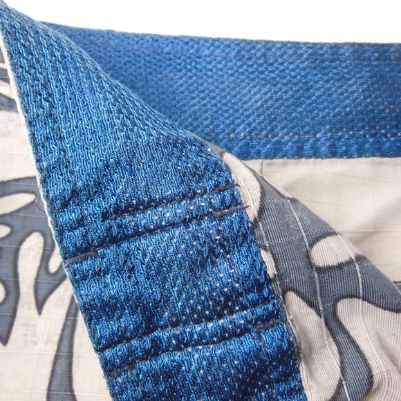 Quicksilver vintage board shorts, 2 pockets grey tropical flowers 36 tie front - Picture 8 of 11